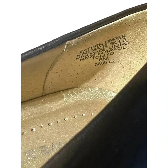 Nine West Women's Brown Leather Upper Mary Jane Platform Heels Size 8 - Picture 6 of 6